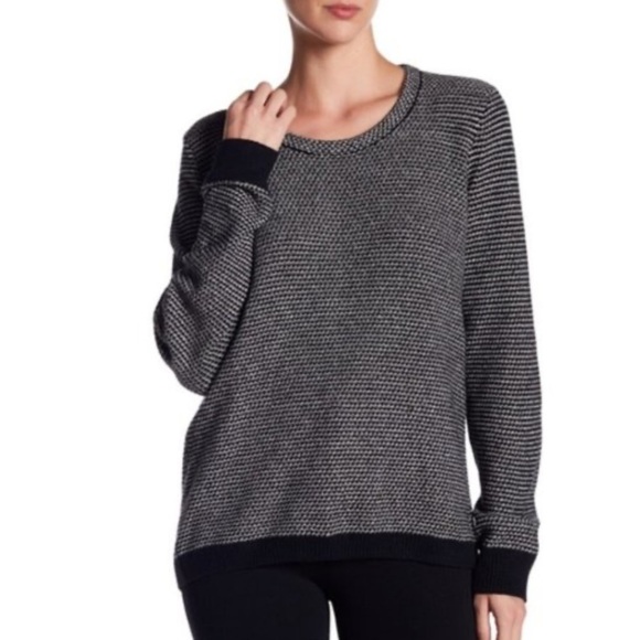 Madewell Sweaters - Madewell Crewneck Knit Sweater Marled Black Size S